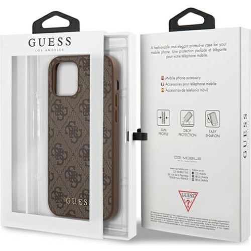 Kup Etui Guess GUHCP12LG4GFBR Apple iPhone 12 Pro Max brązowy/brown hard case 4G Metal Gold Logo - GUE1835BR - {ean13} - Sklep Home Screen