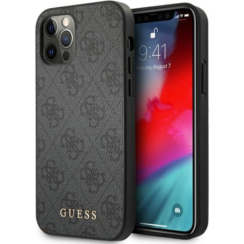 Kup Etui Guess GUHCP12LG4GFGR Apple iPhone 12 Pro Max szürke/grey kemény tok 4G Fém Arany Logó - GUE1836GRY - {ean13} - Sklep Home Screen