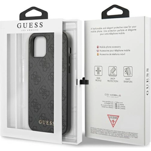 Kup Etui Guess GUHCP12LG4GFGR Apple iPhone 12 Pro Max szürke/grey kemény tok 4G Fém Arany Logó - GUE1836GRY - {ean13} - Sklep Home Screen