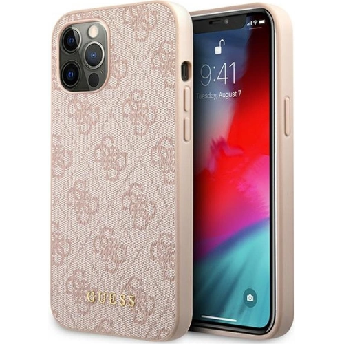 Kup Etui Guess GUHCP12LG4GFPI Apple iPhone 12 Pro Max rózsaszín/pink kemény tok 4G Fém Arany Logó - GUE1837PNK - {ean13} - Sklep Home Screen