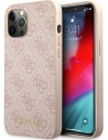 Etui Guess GUHCP12LG4GFPI Apple iPhone 12 Pro Max rózsaszín/pink kemény tok 4G Fém Arany Logó