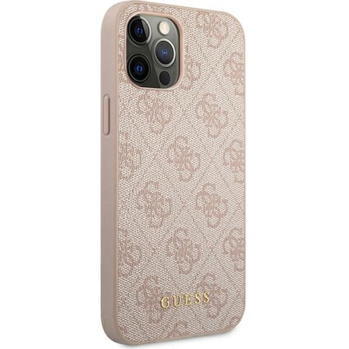 Kup Etui Guess GUHCP12LG4GFPI Apple iPhone 12 Pro Max rózsaszín/pink kemény tok 4G Fém Arany Logó - GUE1837PNK - {ean13} - Sklep Home Screen
