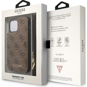Kup Etui Guess GUHCP12MCB4GB Apple iPhone 12/12 Pro brązowy/brown hardcase 4G Crossbody Cardslot - GUE1838BR - {ean13} - Sklep Home Screen