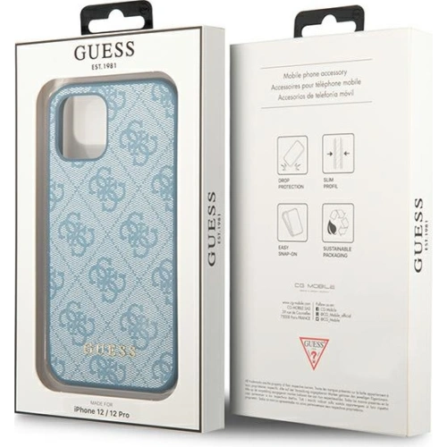Kup Etui Guess GUHCP12MG4GFBL Apple iPhone 12/12 Pro kék/kék kemény tok 4G Fém Arany Logó - GUE1839BLU - {ean13} - Sklep Home Screen