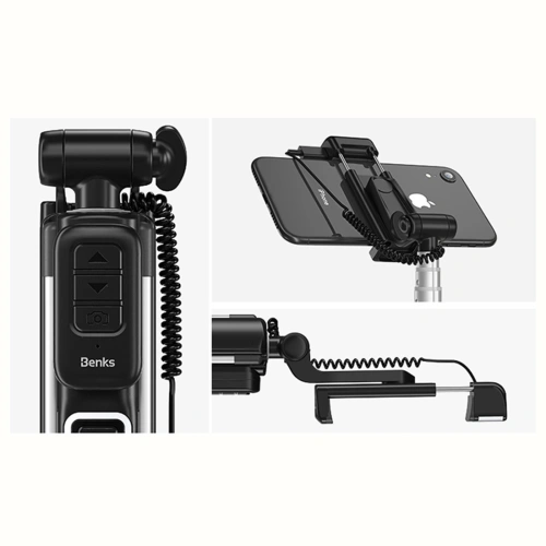 Kup Kijek do selfie Benks Selfie Stick Z07 (selfie bot, állvány, világító lámpák) Fekete - BKS197BLK - {ean13} - Sklep Home Screen