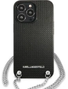 Kup Etui Karl Lagerfeld KLHCP13XPMK Apple iPhone 13 Pro Max hardcase negru/black din piele texturată și lanț - KLD971BLK - {ean13} - Sklep Home Screen