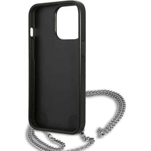 Kup Etui Karl Lagerfeld KLHCP13XPMK Apple iPhone 13 Pro Max hardcase negru/black din piele texturată și lanț - KLD971BLK - {ean13} - Sklep Home Screen