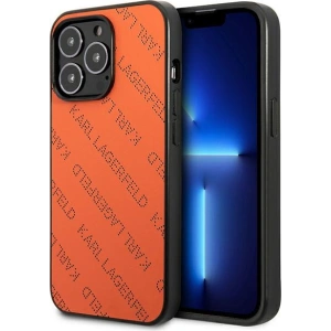 Buy Karl Lagerfeld KLHCP13XPTLO Apple iPhone 13 Pro Max hardcase orange Perforated Allover - KLD973ORG - {ean13} - Home Screen Store Europe