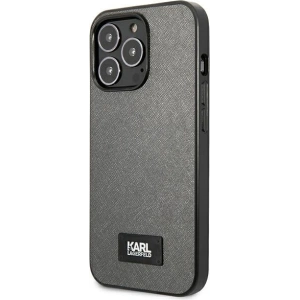 Buy Karl Lagerfeld KLHCP13XSFMP2DG Apple iPhone 13 Pro Max hardcase silver Saffiano Plaque - KLD974SLV - {ean13} - Home Screen Store Europe