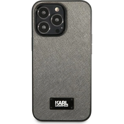 Kup Etui Karl Lagerfeld KLHCP13XSFMP2DG Apple iPhone 13 Pro Max hardcase argintiu/silver Saffiano Plaque - KLD974SLV - {ean13} - Sklep Home Screen
