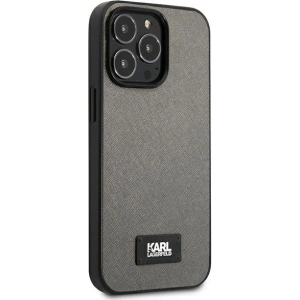 Buy Karl Lagerfeld KLHCP13XSFMP2DG Apple iPhone 13 Pro Max hardcase silver Saffiano Plaque - KLD974SLV - {ean13} - Home Screen Store Europe