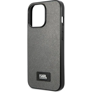 Buy Karl Lagerfeld KLHCP13XSFMP2DG Apple iPhone 13 Pro Max hardcase silver Saffiano Plaque - KLD974SLV - {ean13} - Home Screen Store Europe