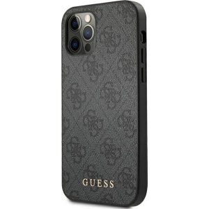 Kup Etui Guess GUHCP12MG4GFGR Apple iPhone 12/12 Pro szary/grey hard case 4G Metal Gold Logo - GUE1841GRY - {ean13} - Sklep Home Screen