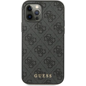 Kup Etui Guess GUHCP12MG4GFGR Apple iPhone 12/12 Pro szary/grey hard case 4G Metal Gold Logo - GUE1841GRY - {ean13} - Sklep Home Screen