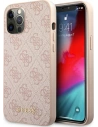 Etui Guess GUHCP12MG4GFPI Apple iPhone 12/12 Pro rozie/pink hard case 4G Metal Gold Logo