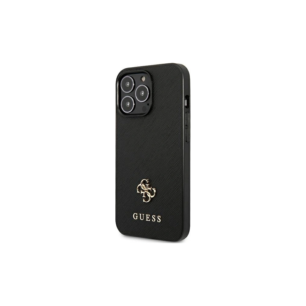 Etui Guess GUHCP13LPS4MK Apple iPhone 13 Pro czarny/black hardcase Saffiano 4G Small Metal Logo