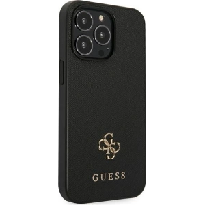 Etui Guess GUHCP13LPS4MK Apple iPhone 13 Pro czarny/black hardcase Saffiano 4G Small Metal Logo