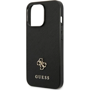 Etui Guess GUHCP13LPS4MK Apple iPhone 13 Pro czarny/black hardcase Saffiano 4G Small Metal Logo