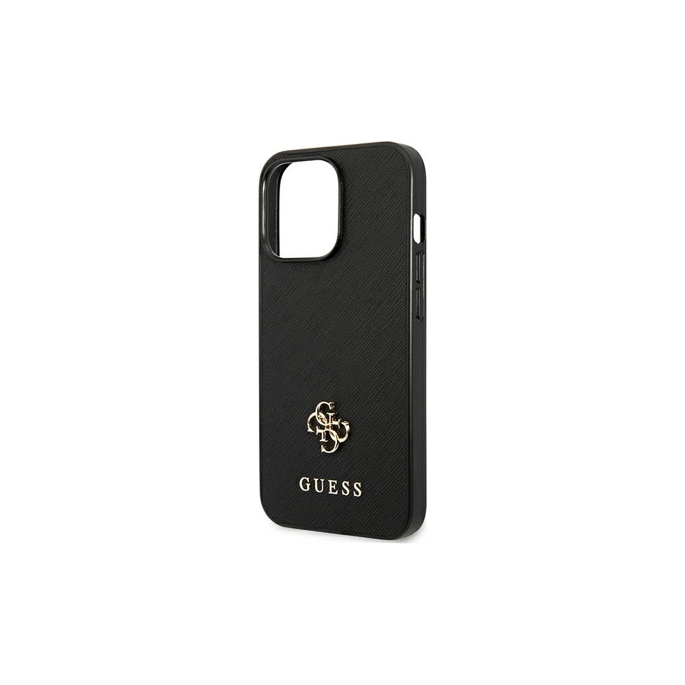 Etui Guess GUHCP13LPS4MK Apple iPhone 13 Pro czarny/black hardcase Saffiano 4G Small Metal Logo