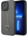 Etui Guess GUHCP13LPSATLG Apple iPhone 13 Pro srebrny/silver hardcase Saffiano Triangle Logo