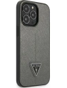 Kup Etui Guess GUHCP13LPSATLG Apple iPhone 13 Pro srebrny/silver hardcase Saffiano Triangle Logo - GUE1844SLV - {ean13} - Sklep Home Screen