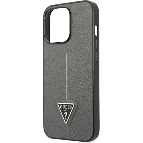 Kup Etui Guess GUHCP13LPSATLG Apple iPhone 13 Pro srebrny/silver hardcase Saffiano Triangle Logo - GUE1844SLV - {ean13} - Sklep Home Screen