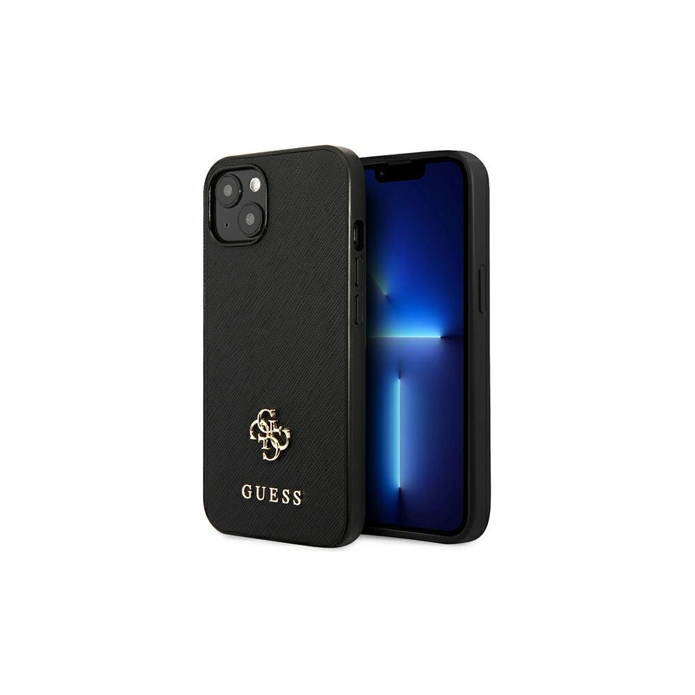 Etui Guess GUHCP13SPS4MK Apple iPhone 13 mini czarny/black hardcase Saffiano 4G Small Metal Logo