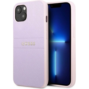 Kup Hülle Guess GUHCP13SPSASBPU Apple iPhone 13 mini violett/purple Saffiano Hot Stamp & Metal Logo - GUE1848PRP - {ean13} - Sklep Home Screen
