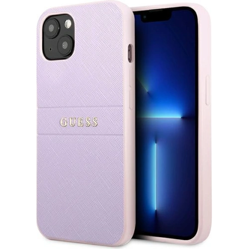 Kup Etui Guess GUHCP13SPSASBPU Apple iPhone 13 mini mov/purple Saffiano Hot Stamp & Metal Logo - GUE1848PRP - {ean13} - Sklep Home Screen