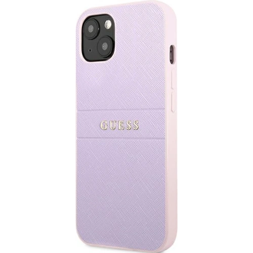Buy Guess GUHCP13SPSASBPU Apple iPhone 13 mini purple Saffiano Hot Stamp & Metal Logo - GUE1848PRP - {ean13} - Home Screen Store Europe