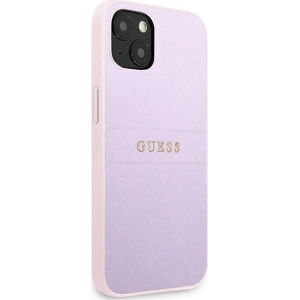 Kup Hülle Guess GUHCP13SPSASBPU Apple iPhone 13 mini violett/purple Saffiano Hot Stamp & Metal Logo - GUE1848PRP - {ean13} - Sklep Home Screen