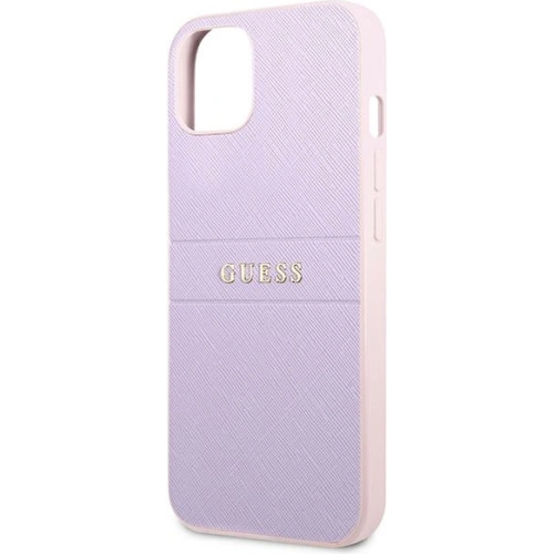 Buy Guess GUHCP13SPSASBPU Apple iPhone 13 mini purple Saffiano Hot Stamp & Metal Logo - GUE1848PRP - {ean13} - Home Screen Store Europe