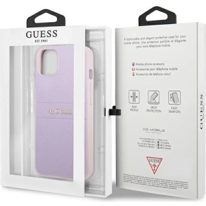 Kup Etui Guess GUHCP13SPSASBPU Apple iPhone 13 mini mov/purple Saffiano Hot Stamp & Metal Logo - GUE1848PRP - {ean13} - Sklep Home Screen