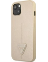 Buy Guess GUHCP13SPSATLE Apple iPhone 13 mini beige hardcase Saffiano Triangle Logo - GUE1849BEI - {ean13} - Home Screen Store Europe