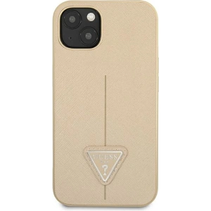 Kup Etui Guess GUHCP13SPSATLE Apple iPhone 13 mini bej hardcase Saffiano Triangle Logo - GUE1849BEI - {ean13} - Sklep Home Screen