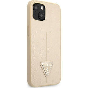 Kup Case Guess GUHCP13SPSATLE Apple iPhone 13 mini beige/beige Hardcase Saffiano Triangle Logo - GUE1849BEI - {ean13} - Sklep Home Screen