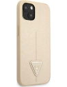 Buy Guess GUHCP13SPSATLE Apple iPhone 13 mini beige hardcase Saffiano Triangle Logo - GUE1849BEI - {ean13} - Home Screen Store Europe