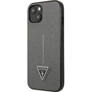 Kup Hülle Guess GUHCP13SPSATLG Apple iPhone 13 mini silber/silver Hardcase Saffiano Triangle Logo - GUE1850SLV - {ean13} - Sklep Home Screen