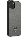 Kup Etui Guess GUHCP13SPSATLG Apple iPhone 13 mini srebrny/silver hardcase Saffiano Triangle Logo - GUE1850SLV - {ean13} - Sklep Home Screen