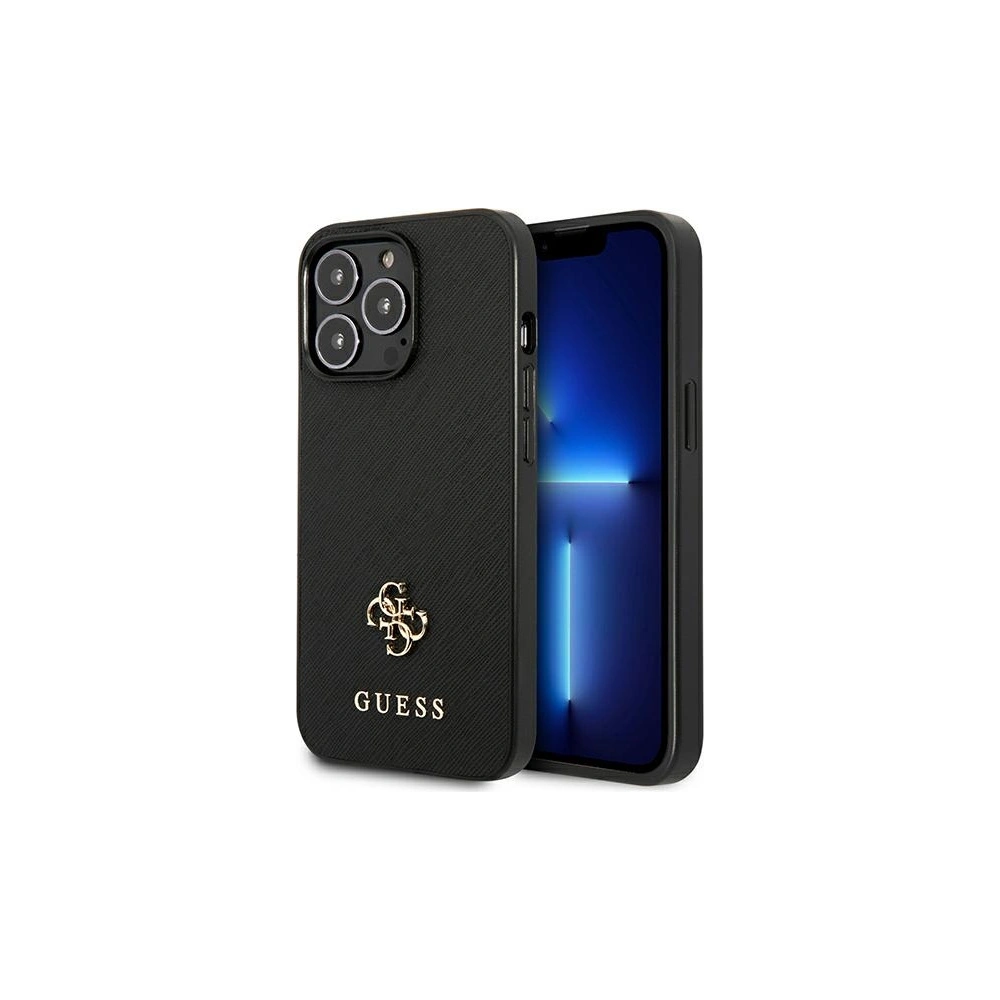 Etui Guess GUHCP13XPS4MK Apple iPhone 13 Pro Max czarny/black hardcase Saffiano 4G Small Metal Logo