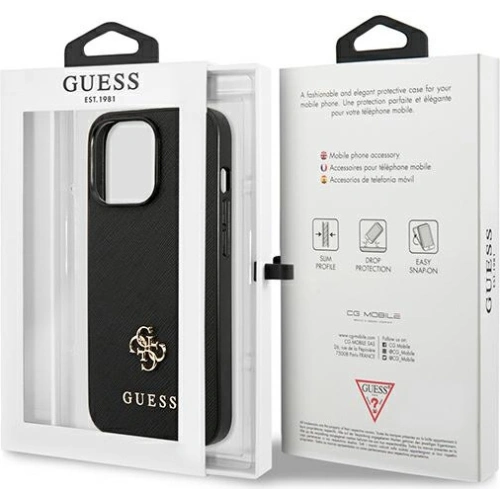 Kup Etui Guess GUHCP13XPS4MK Apple iPhone 13 Pro Max czarny/black hardcase Saffiano 4G Small Metal Logo - GUE1851BLK - {ean13} - Sklep Home Screen