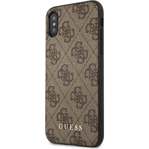 Kup Etui Guess GUHCPXG4GFBR Apple iPhone XS/X brązowy/brown hard case 4G Metal Gold Logo - GUE1853BR - {ean13} - Sklep Home Screen