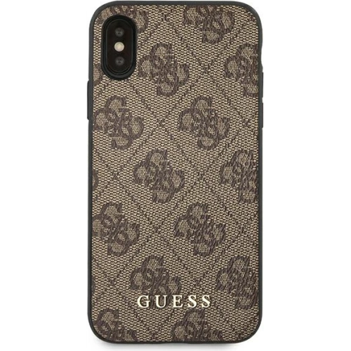 Kup Etui Guess GUHCPXG4GFBR Apple iPhone XS/X brązowy/brown hard case 4G Metal Gold Logo - GUE1853BR - {ean13} - Sklep Home Screen