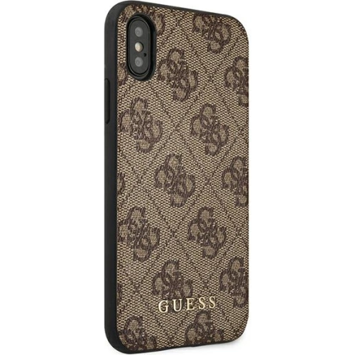 Kup Etui Guess GUHCPXG4GFBR Apple iPhone XS/X brązowy/brown hard case 4G Metal Gold Logo - GUE1853BR - {ean13} - Sklep Home Screen