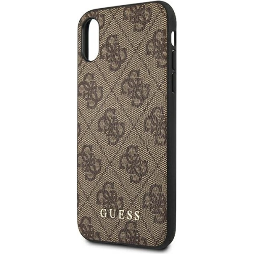 Kup Etui Guess GUHCPXG4GFBR Apple iPhone XS/X brązowy/brown hard case 4G Metal Gold Logo - GUE1853BR - {ean13} - Sklep Home Screen