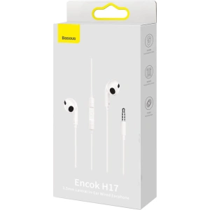Kup Sluchátka Baseus Encok H17 minijack 3.5mm bílá - BSU3388WHT - {ean13} - Sklep Home Screen