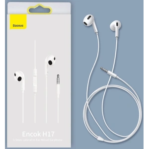Kup Sluchátka Baseus Encok H17 minijack 3.5mm bílá - BSU3388WHT - {ean13} - Sklep Home Screen