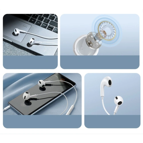 Kup Căști Baseus Encok H17 minijack 3.5mm alb - BSU3388WHT - {ean13} - Sklep Home Screen