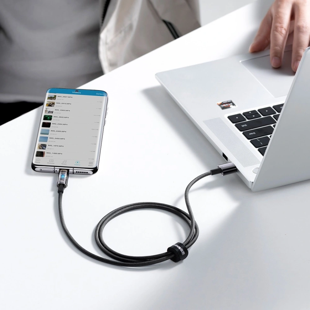 Kabel Baseus Explorer Series USB-A – USB-C 100W 1m czarny