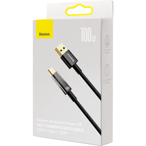 Kup Kabel Baseus Explorer Series USB-A – USB-C 100W 1m černý - BSU3390BLK - {ean13} - Sklep Home Screen